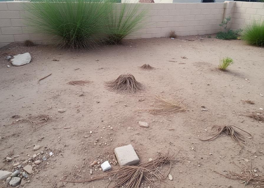 Backyard Transformation before